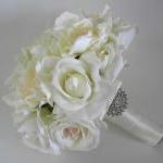 Gardenia And Rose Real Touch Bridal Bouquet In..