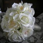 Gardenia And Rose Real Touch Bridal Bouquet In..